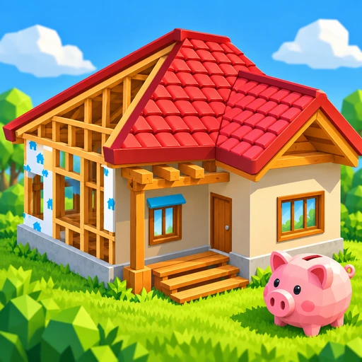 Pixel Home Builder Clicker Game pixel game icon