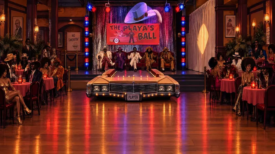 The Playa's Ball stage artwork