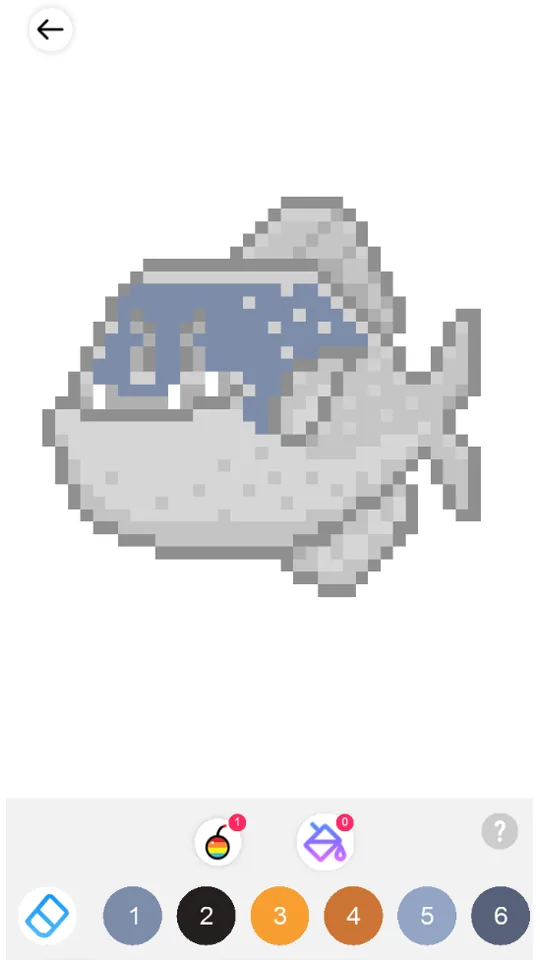 Using the brush tool to color pixel art in Pixel Color