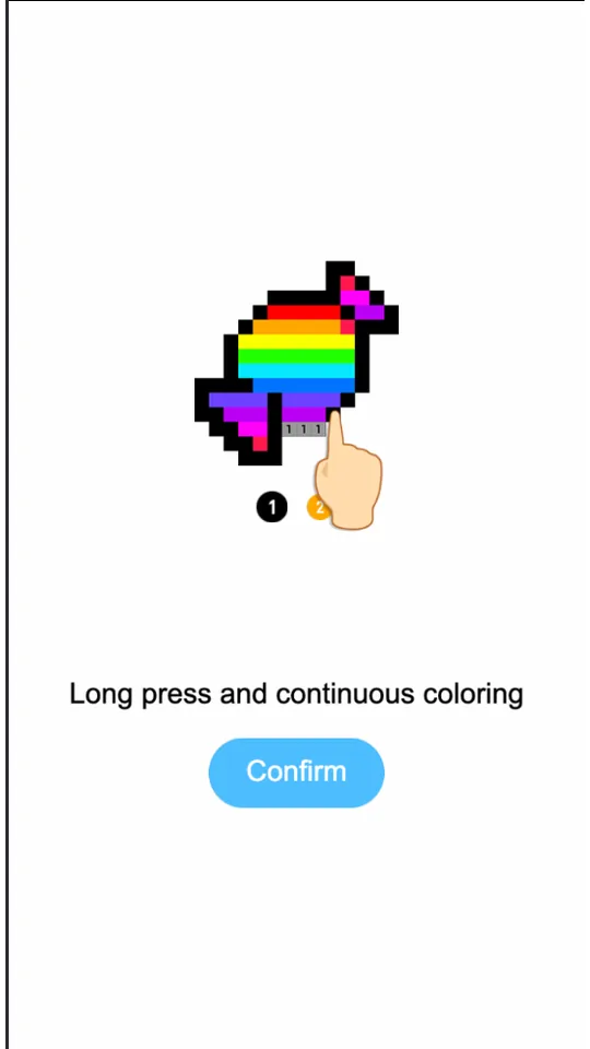 Pixel Color help guide for continuous coloring