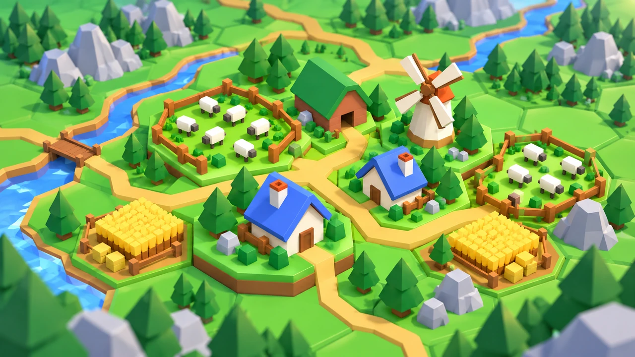 Pixel Village Builder Game