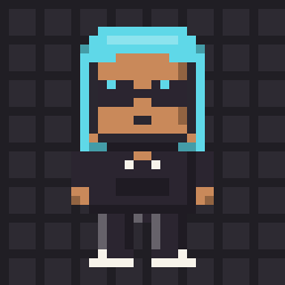 Data Hacker pixel character avatar