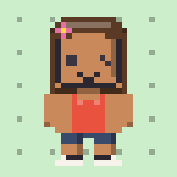 Flower Child pixel character avatar