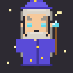 Purple Pixel Wizard pixel character avatar