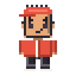Streetwear pixel character avatar