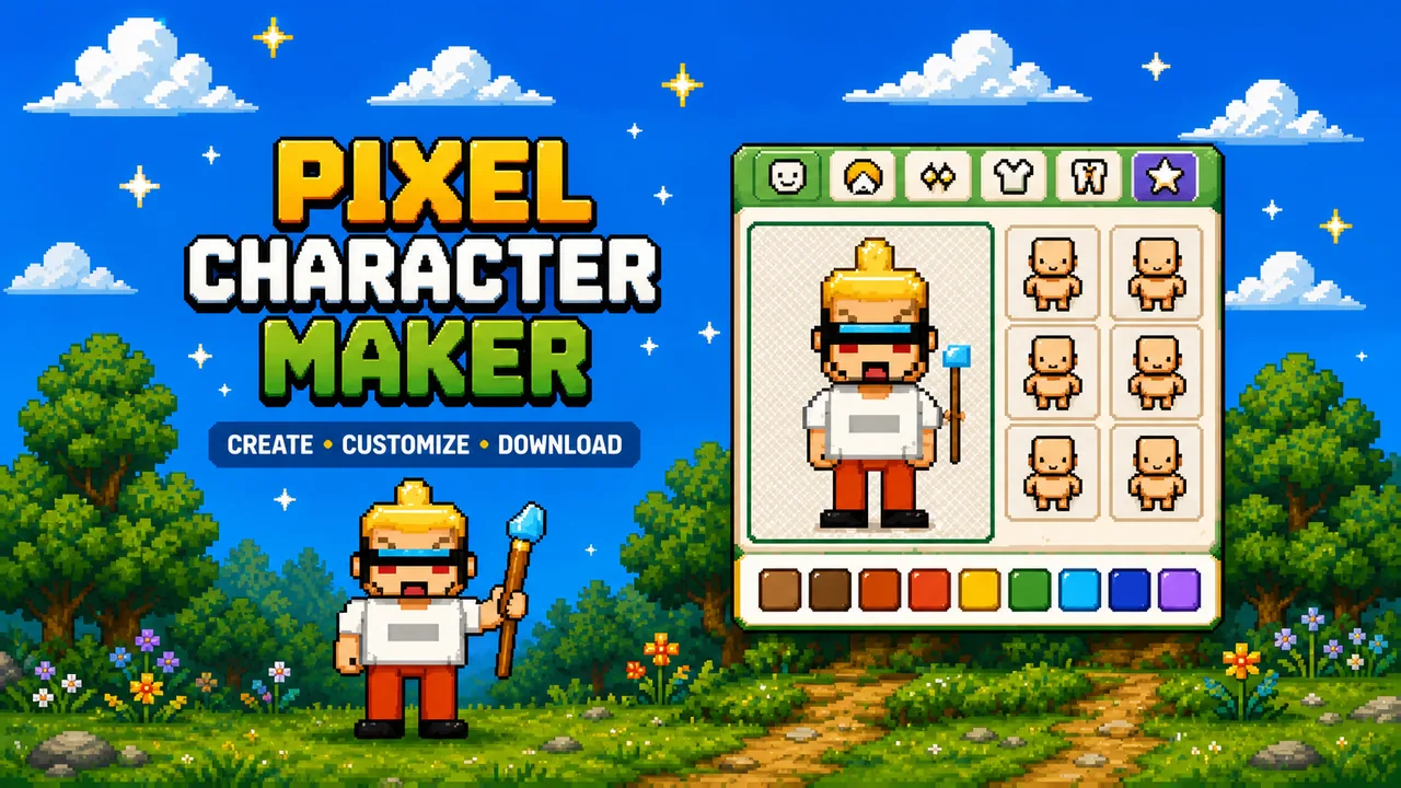 Pixel Character Maker pixel art tool preview